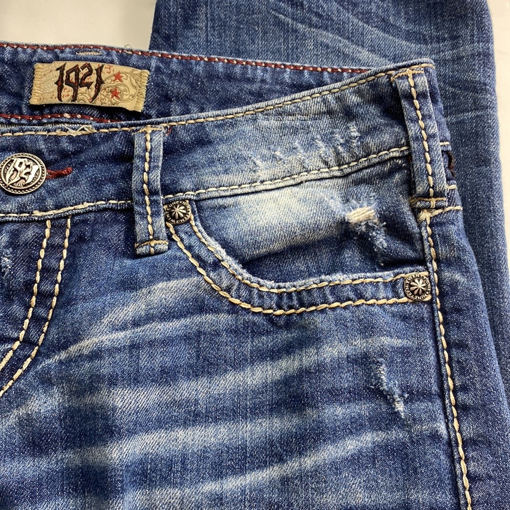 1921 WESTERN GLOVE WORKS CROP JEANS - Picture 7 of 16